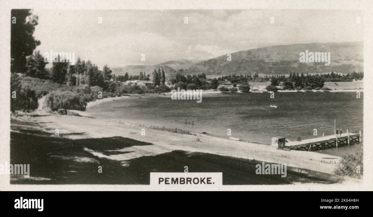 Neuseeland - Pembroke, ein kleines Township, Touristen- und Kurort auf Laka Wanaka, 960 m über dem Meeresspiegel. Stockfoto