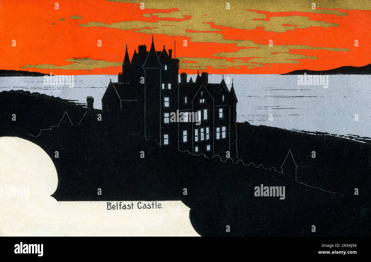 Schloss Belfast an den Hängen des Cavehill Country Park, Belfast, Nordirland. Stockfoto