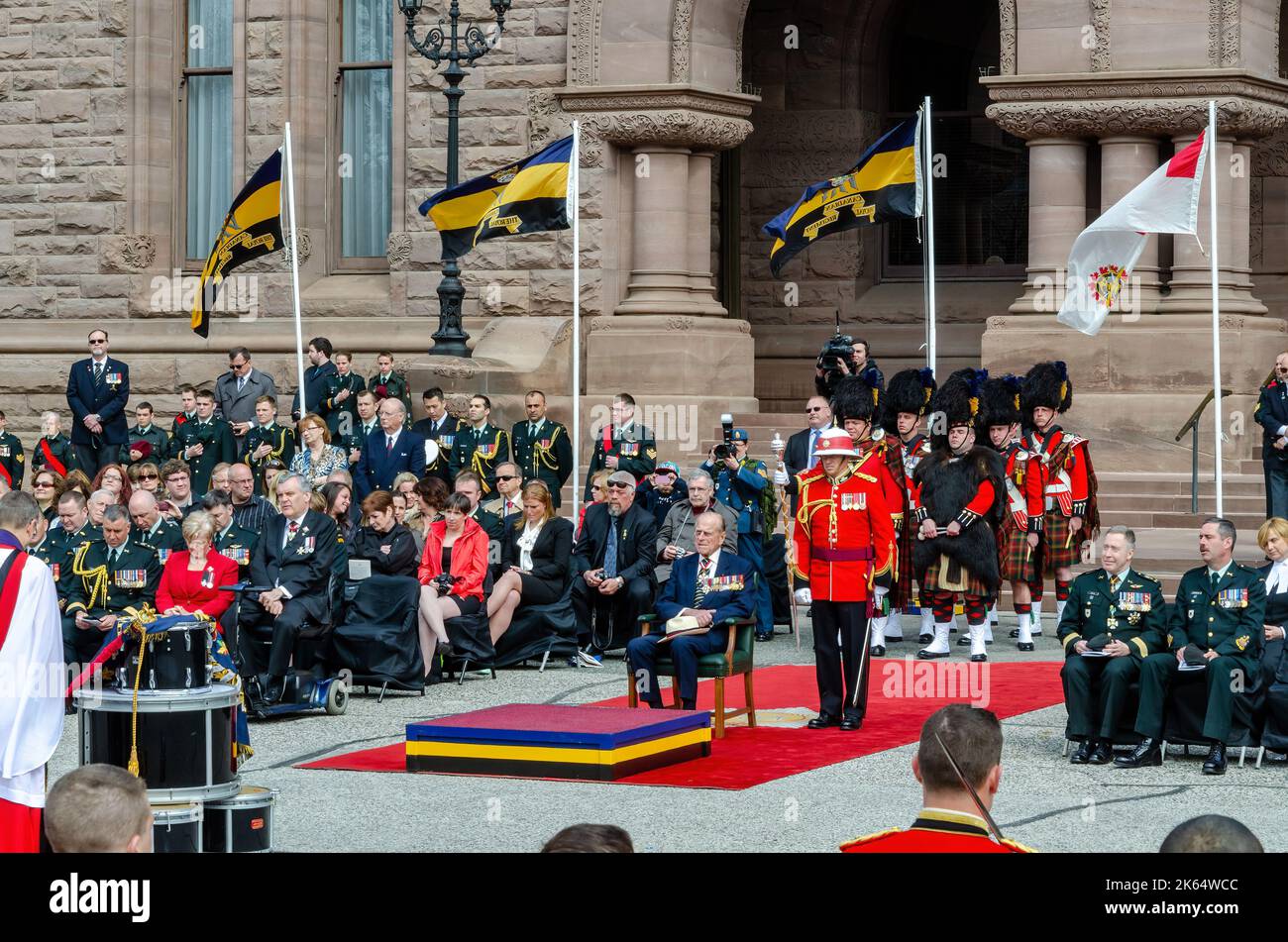 Der Herzog von Edinburg oder Prinz Philip in Toronto, Kanada, 27. April 2013. Zur Feier des 200. Jahrestags der Schlacht von york Stockfoto
