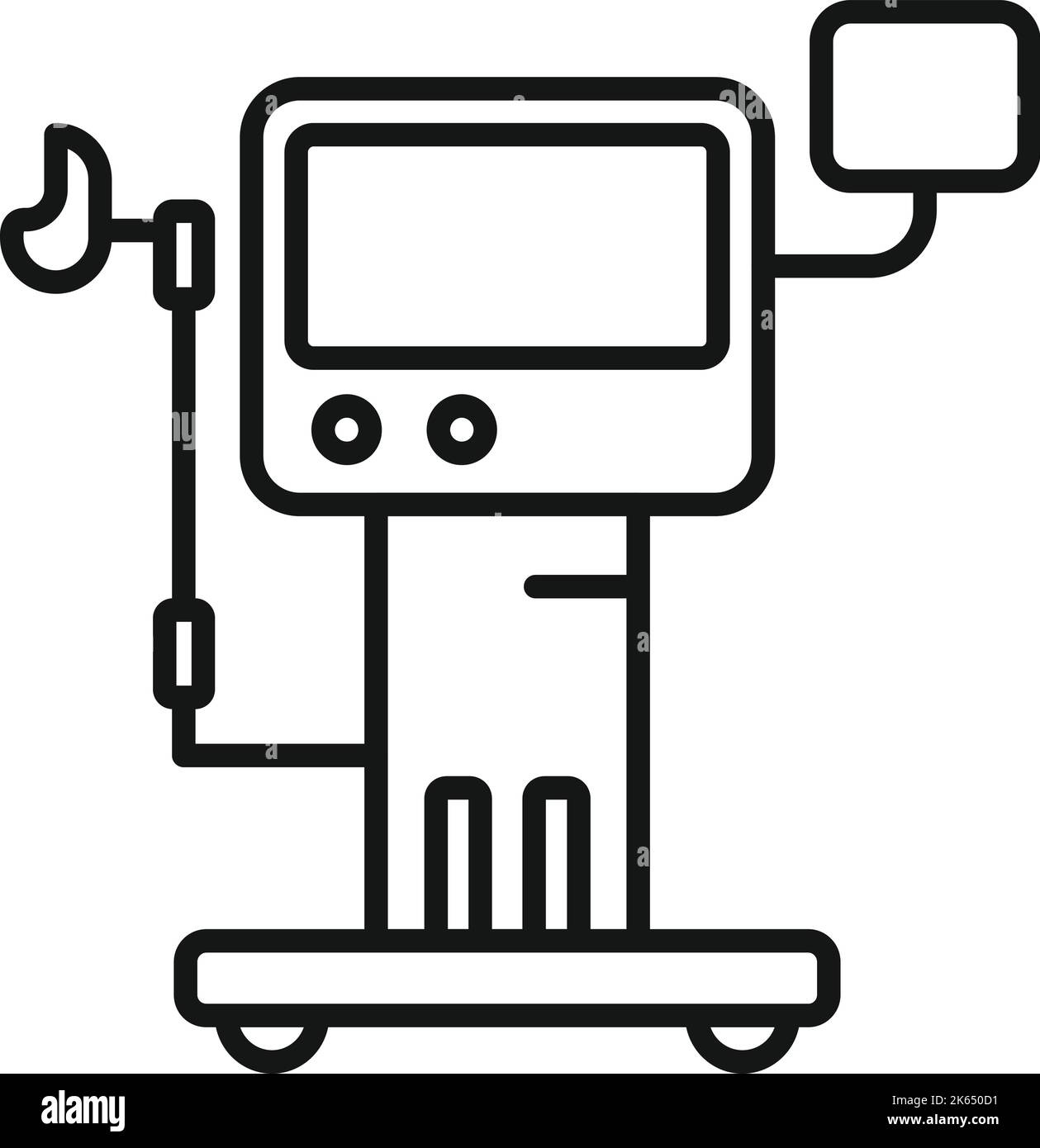 Symboldarstellung für medizinische Geräte. Krankenhauspatient. Pflegegerät Stock Vektor