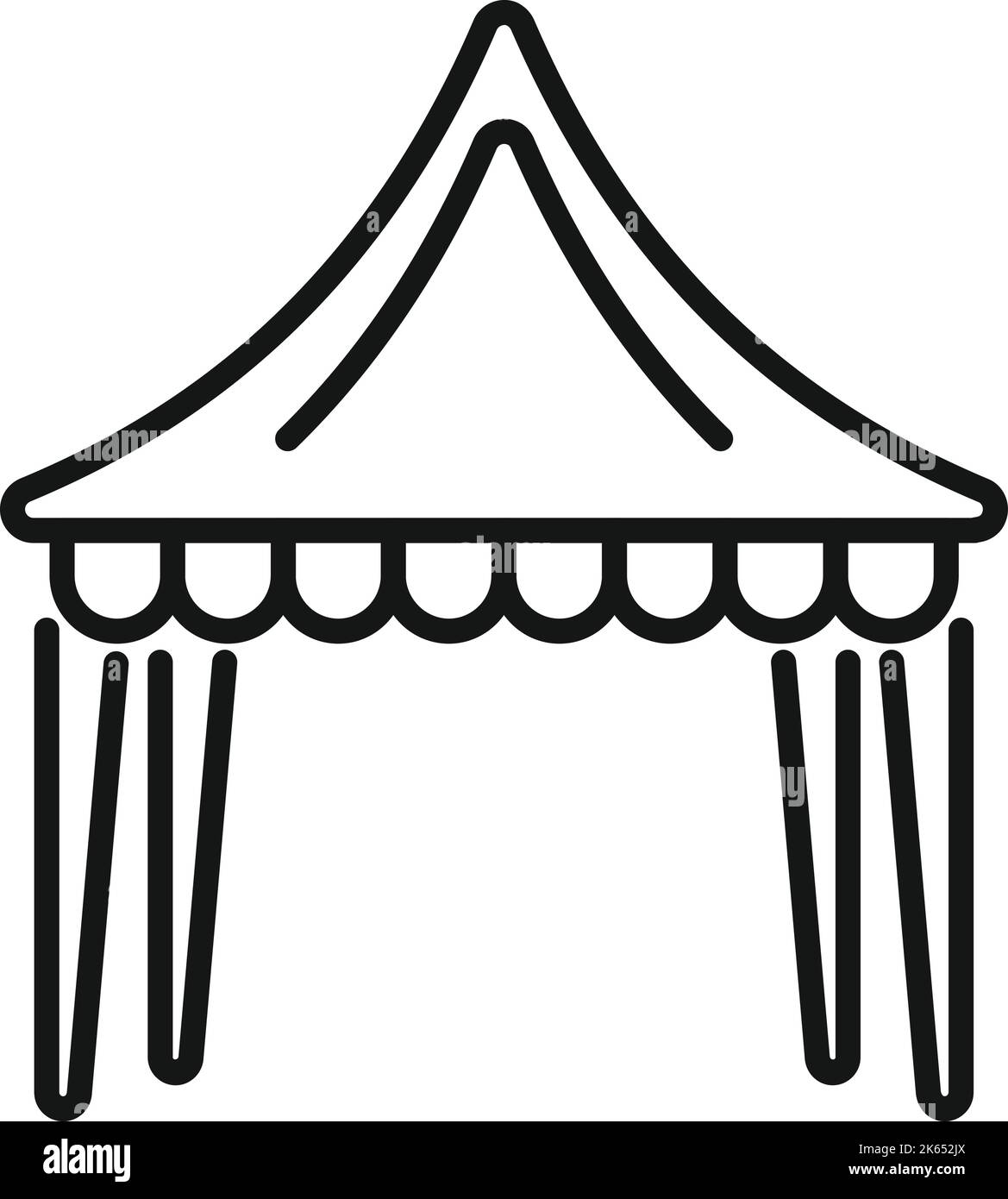 Gliederungsvektor für das Event Tent-Symbol. Planmanager. Office-Aufgabe Stock Vektor
