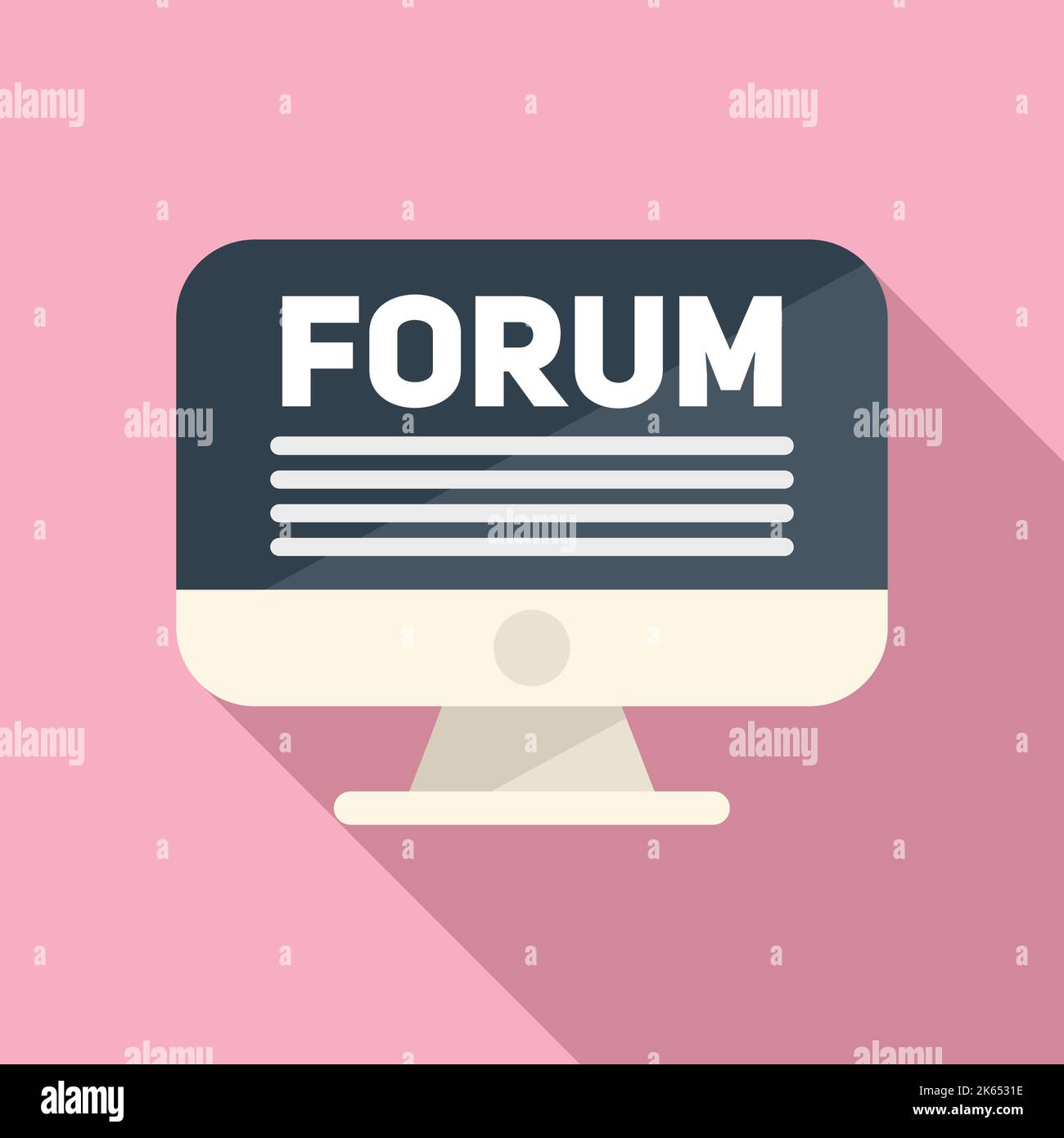 Online-Live-Forum-Symbol flache Vektor. Business-Chat. Webkonferenz Stock Vektor