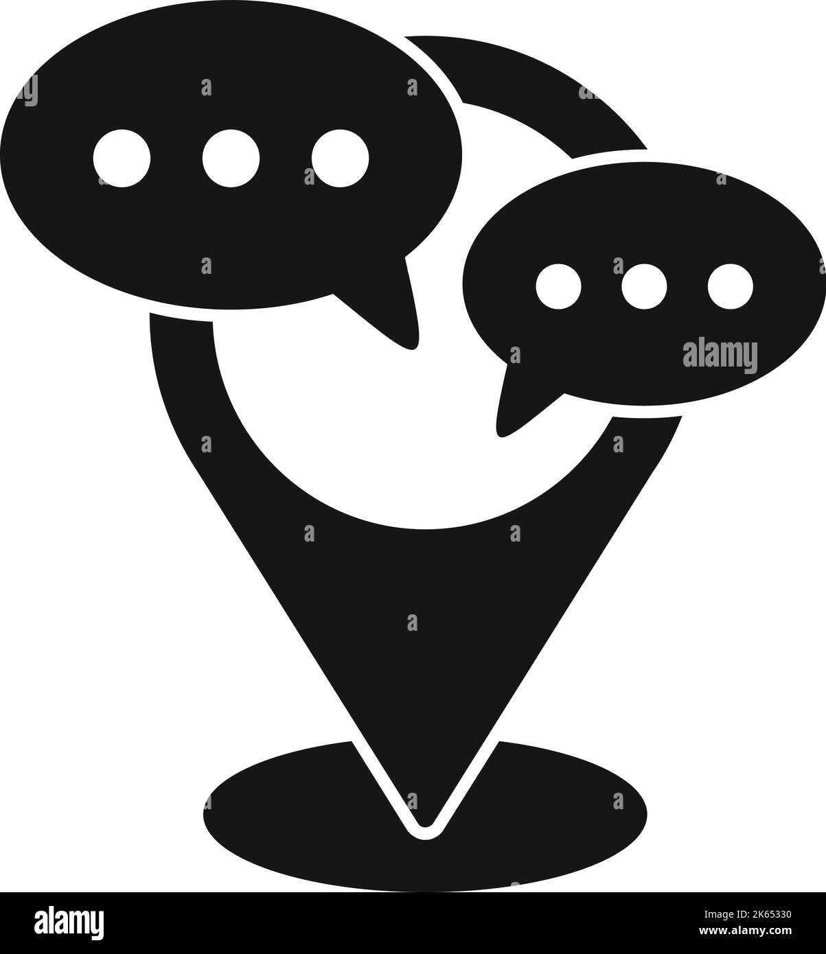 Symbol für den Standort des Forums einfacher Vektor. Online-Chat. Soziale Gruppe Stock Vektor