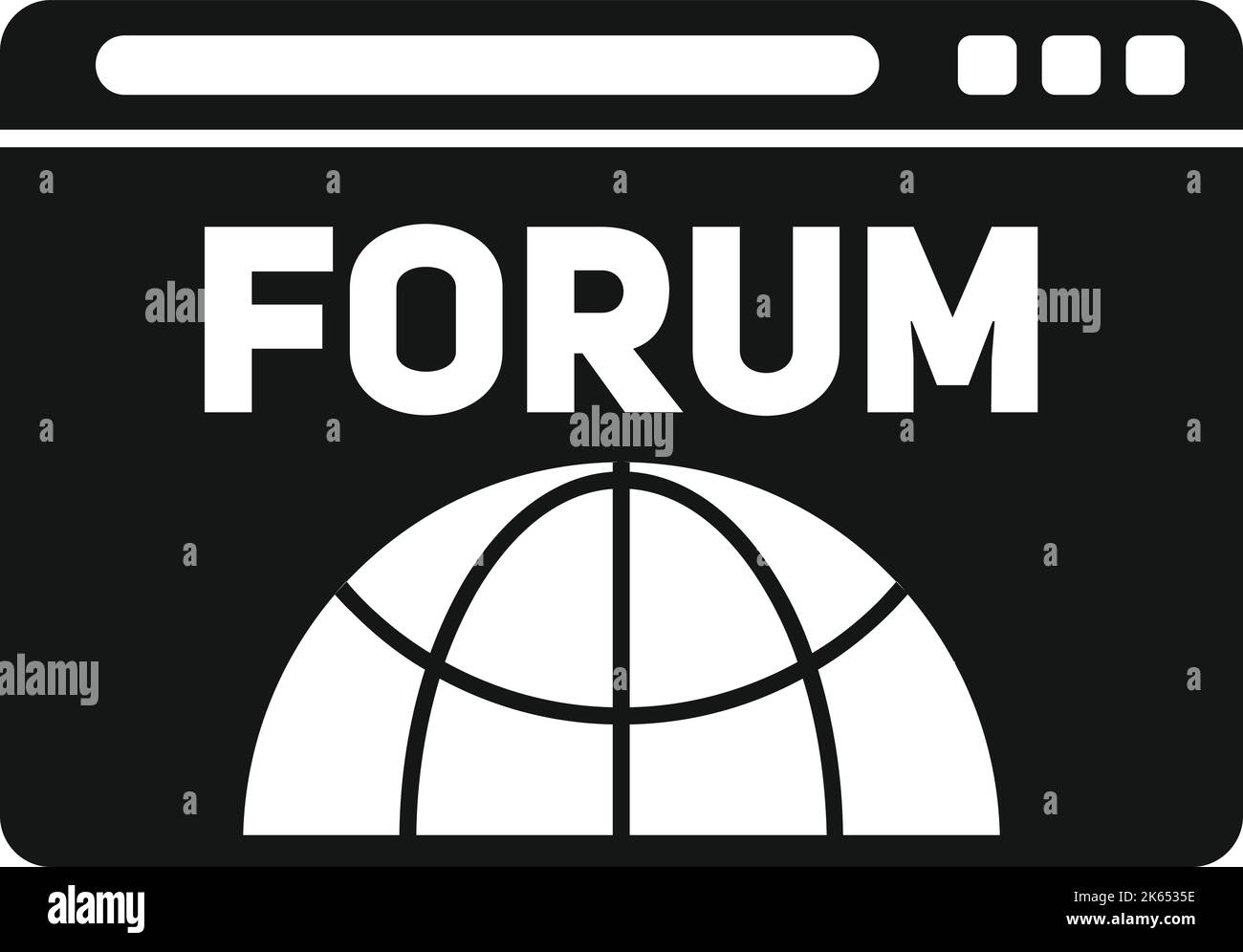 Web-Forum-Symbol einfacher Vektor. Online-Geschäft. Gesellschaftliche Treffen Stock Vektor