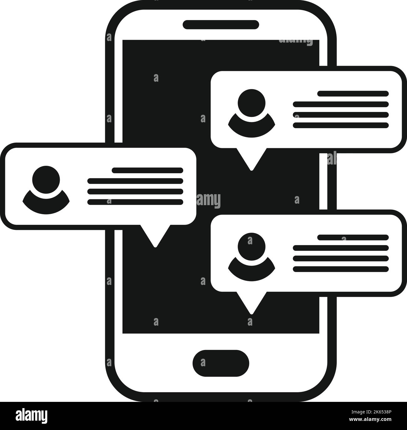 Telefon Social Hall Symbol einfacher Vektor. Online-Chat. Webkonferenz Stock Vektor