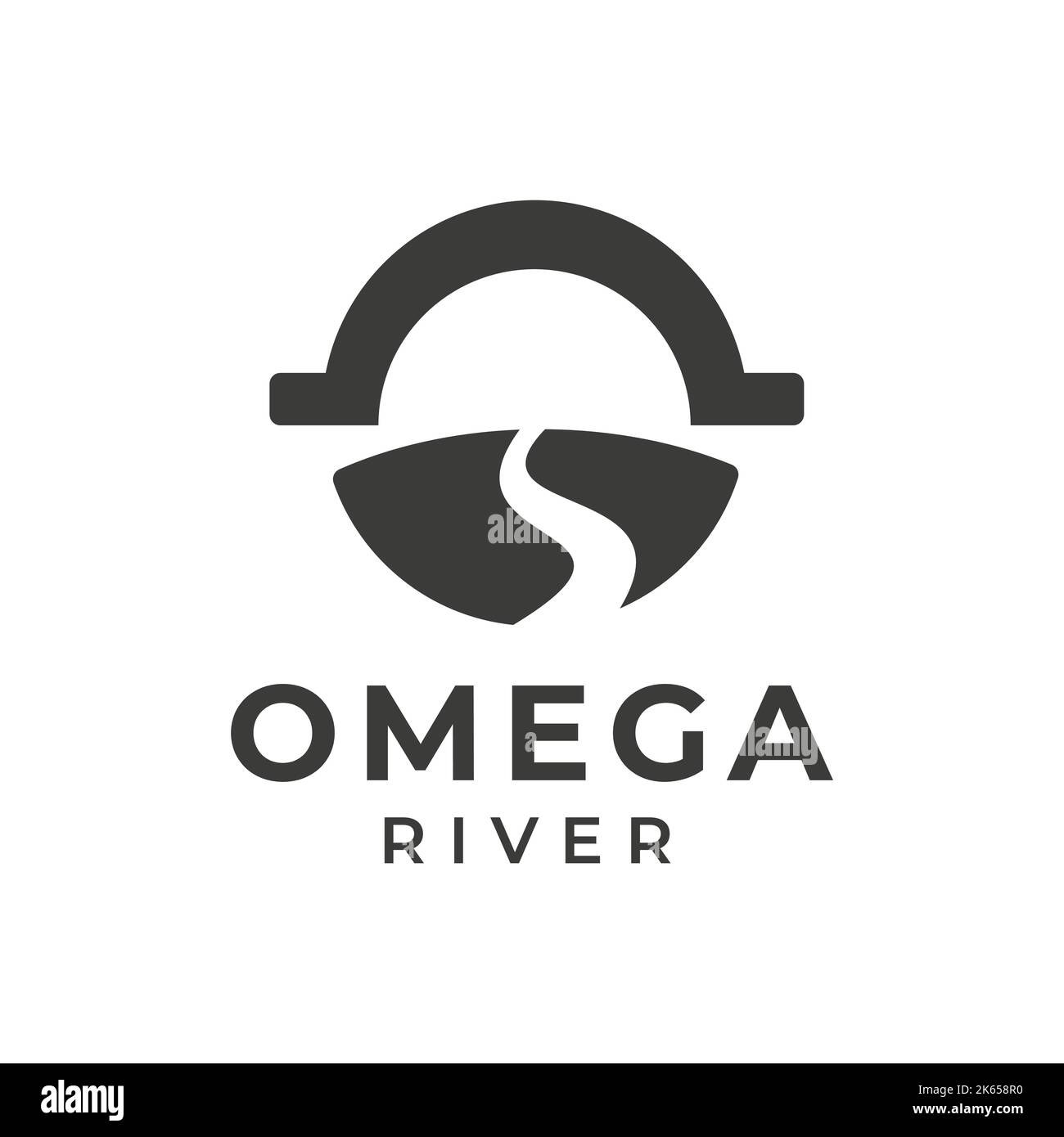 Einfaches Element Omega-Illustration des griechischen Konzepts. Editierbares Omega-Fluss-Kombinationsdesign auf weißem Hintergrund. Funktioniert für Web und mobile Geräte Stock Vektor