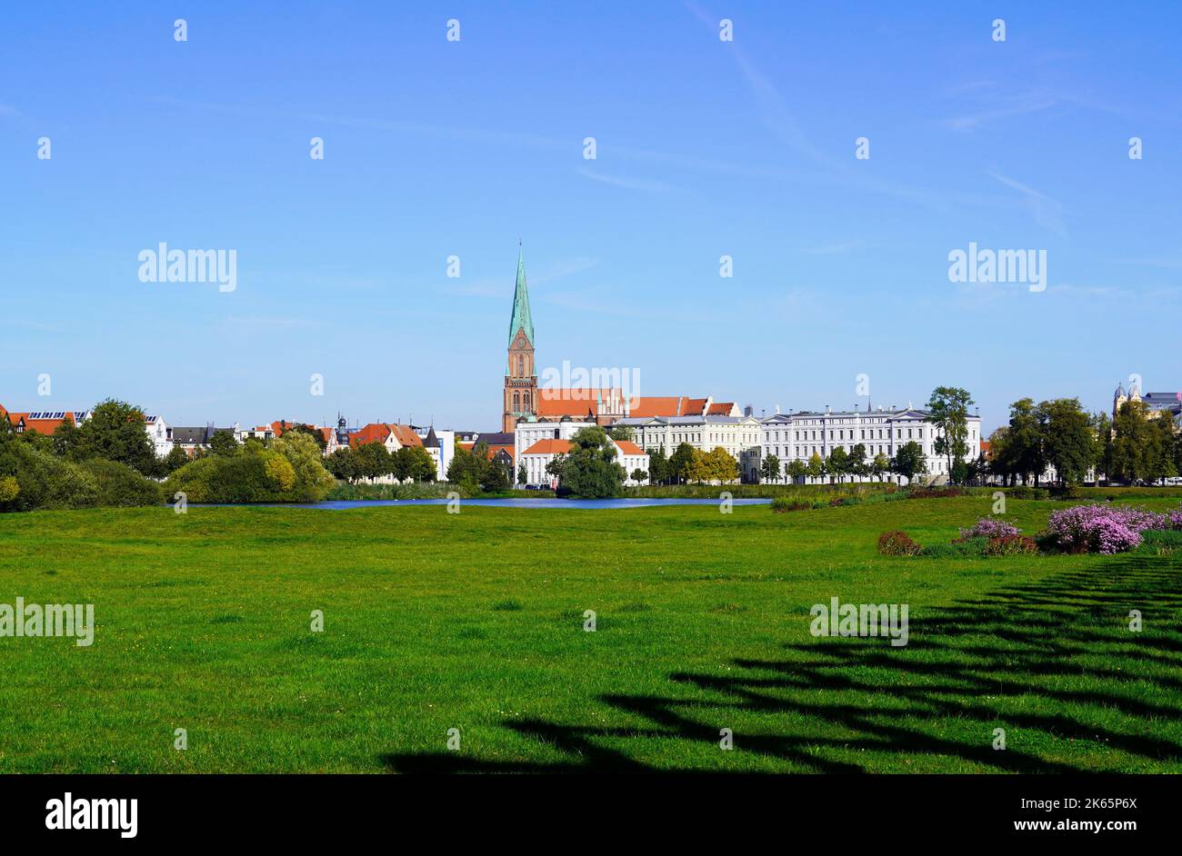 Blick auf die Stadt Schwerin. Stockfoto