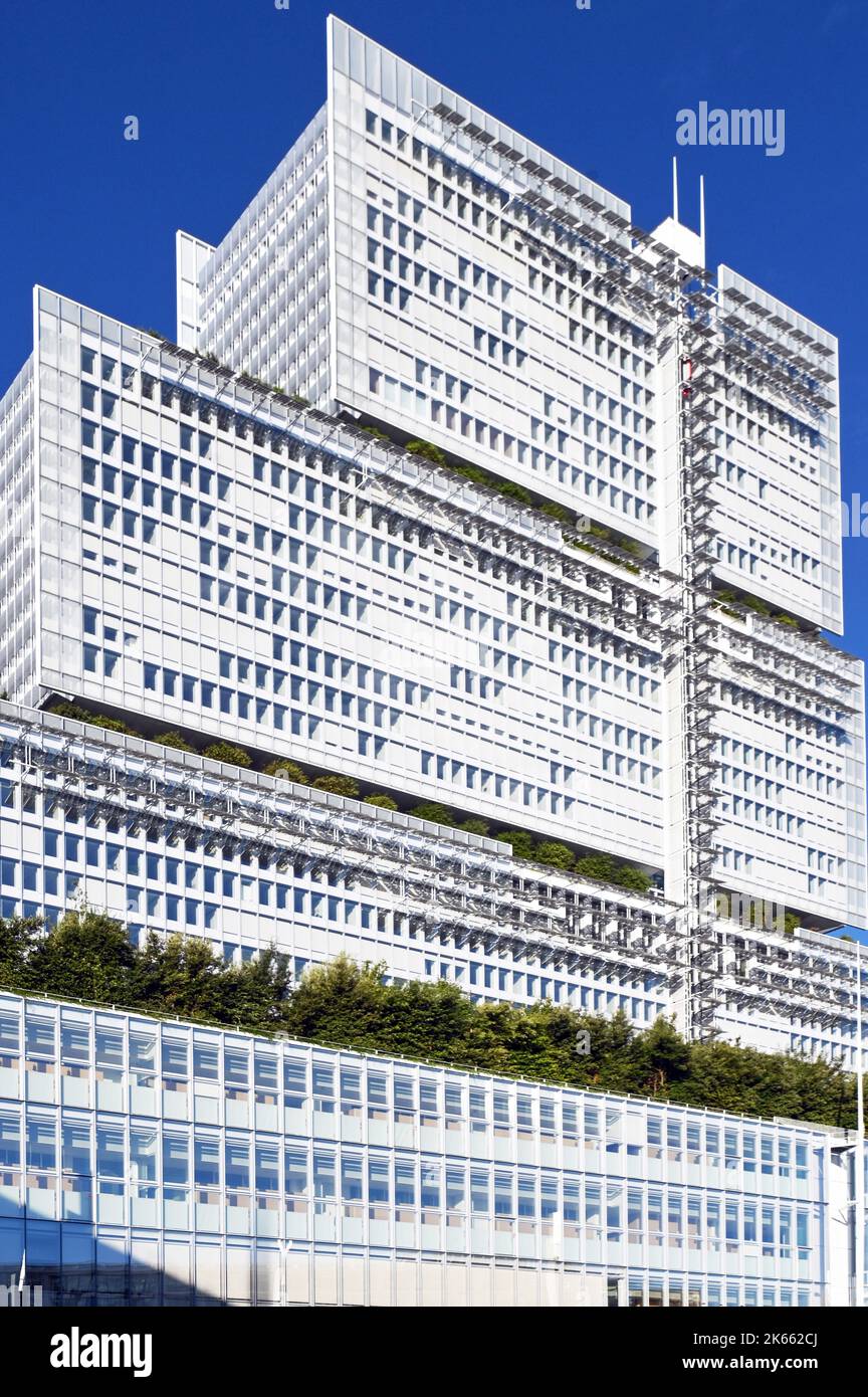 Frankreich. Paris (75) 17. Arrondissement. Porte de Clichy. Das im zukünftigen Großraum Paris gelegene Palais de Justice, das im April 2018 eingeweiht wurde, ist nicht mehr als ein weiteres Gebäude Stockfoto