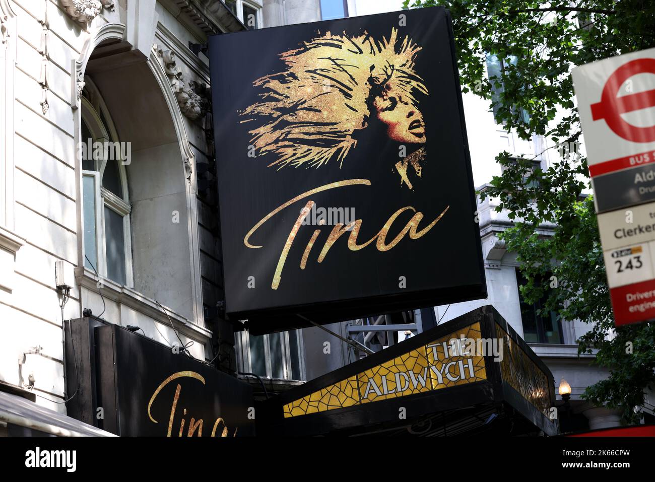 Allgemeine Ansichten von Tina the Musical im Aldwych Theatre in London, Großbritannien. Stockfoto