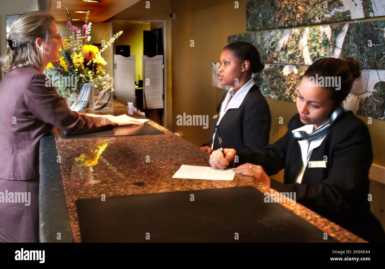 Rezeptionist Des Hotels Stockfoto