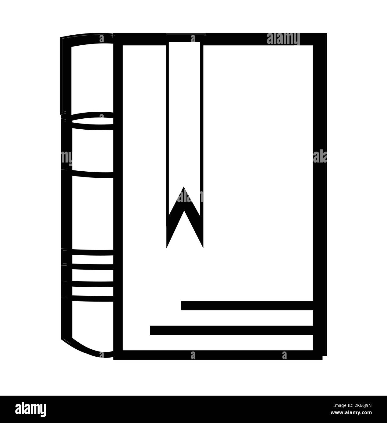 Schließen Buch schwarz-weiß-Design. vektor-Grafik-Design-Symbole und Symbole für Logo-Design und Schreibwaren und Druckmedien und etc Stock Vektor
