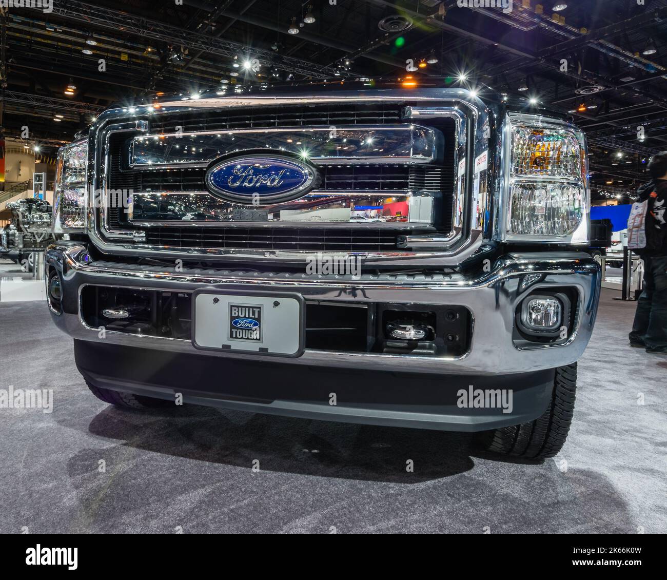 CHICAGO, IL/USA - 7. FEBRUAR 2014: Ein 2014 Ford F350 Super Duty Truck, Chicago Auto Show (CAS). Stockfoto