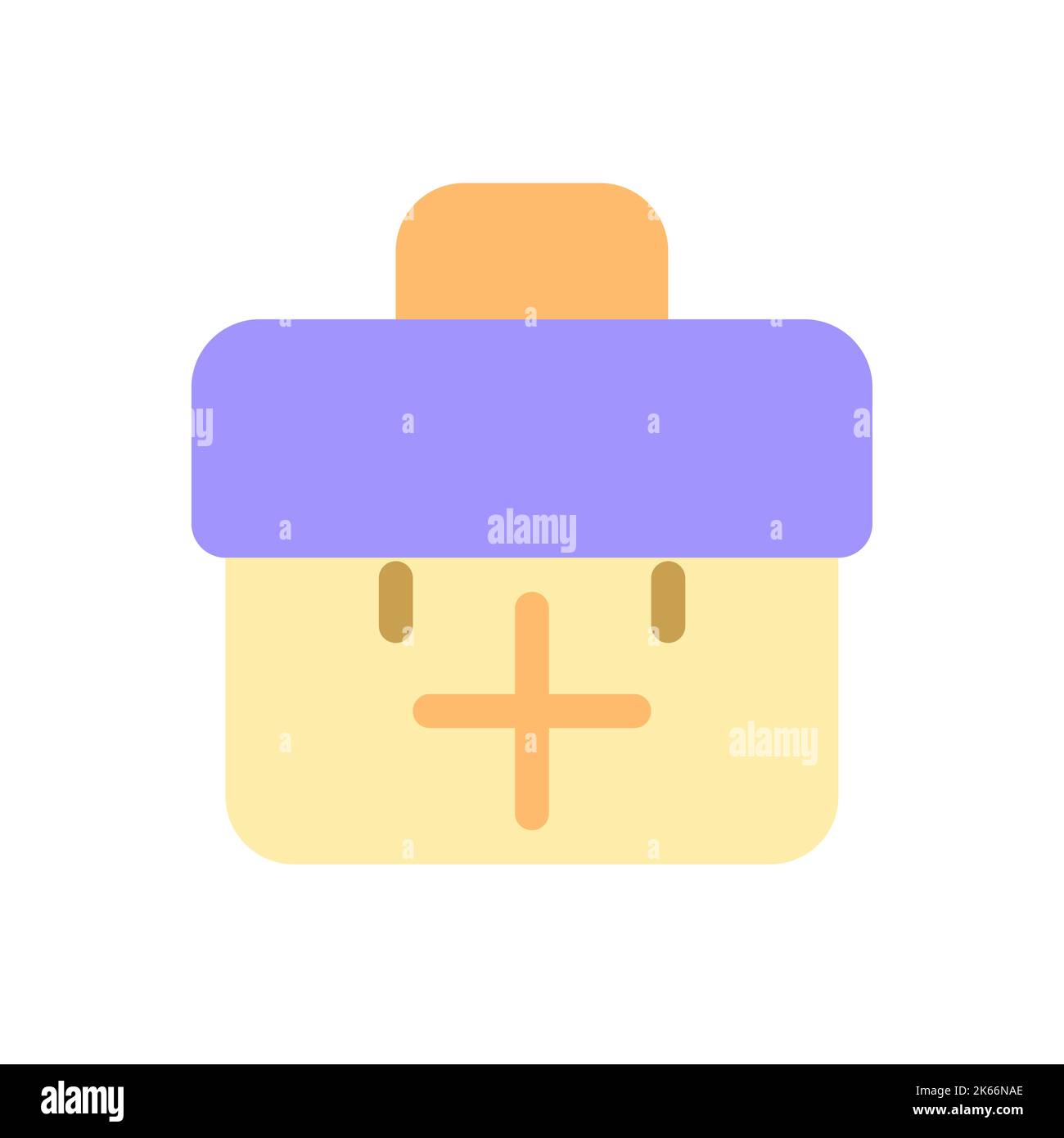 Aktentasche mit Plus Pixel Perfect Flat Gradient Color ui-Symbol Stock Vektor