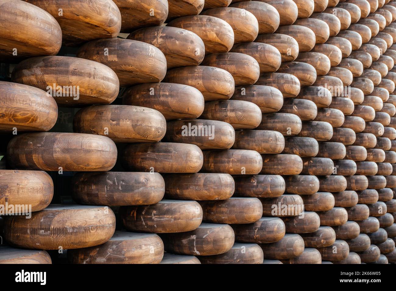 Dekorative nahtlose Holz Hintergrund. Modernes architektonisches Design Stockfoto