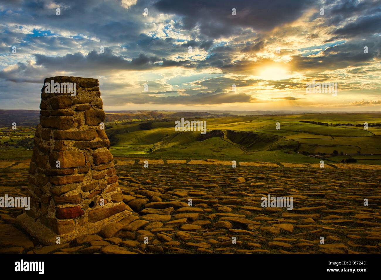 Ein Blick vom Mam Tor im Peak District Nationalpark, Großbritannien Stockfoto