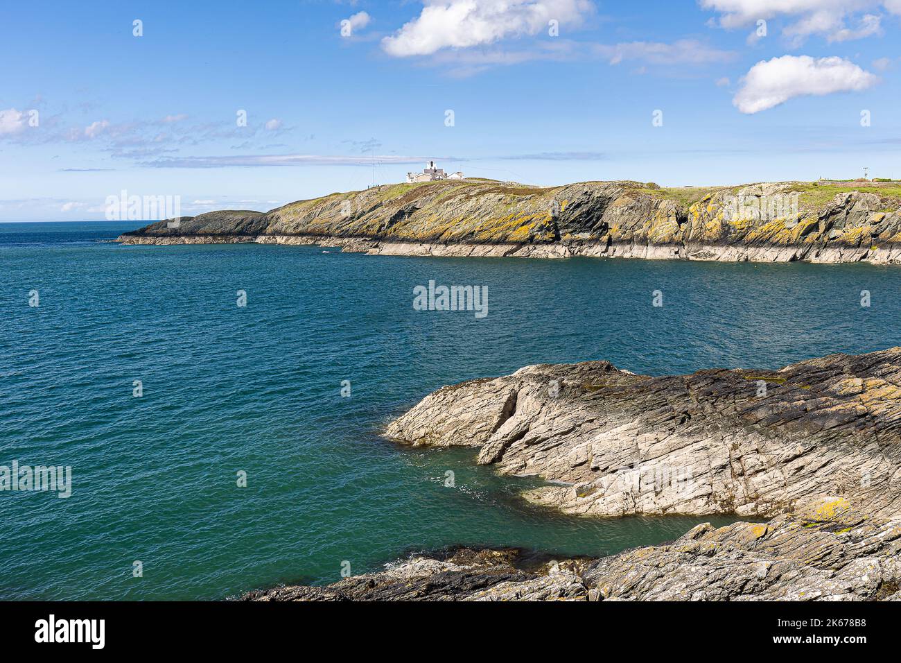 Point Lynas Lighthouse, Anglesey Island, Wales, Vereinigtes Königreich Stockfoto