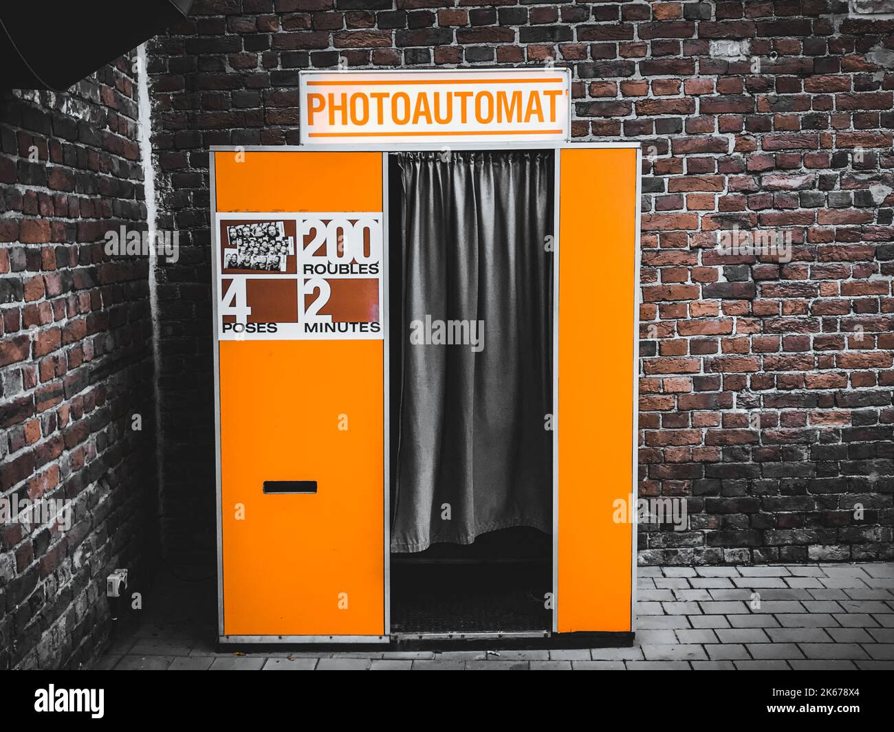 Photo Automatic Booth Series Pictures Vintage Fun Memory Stockfoto
