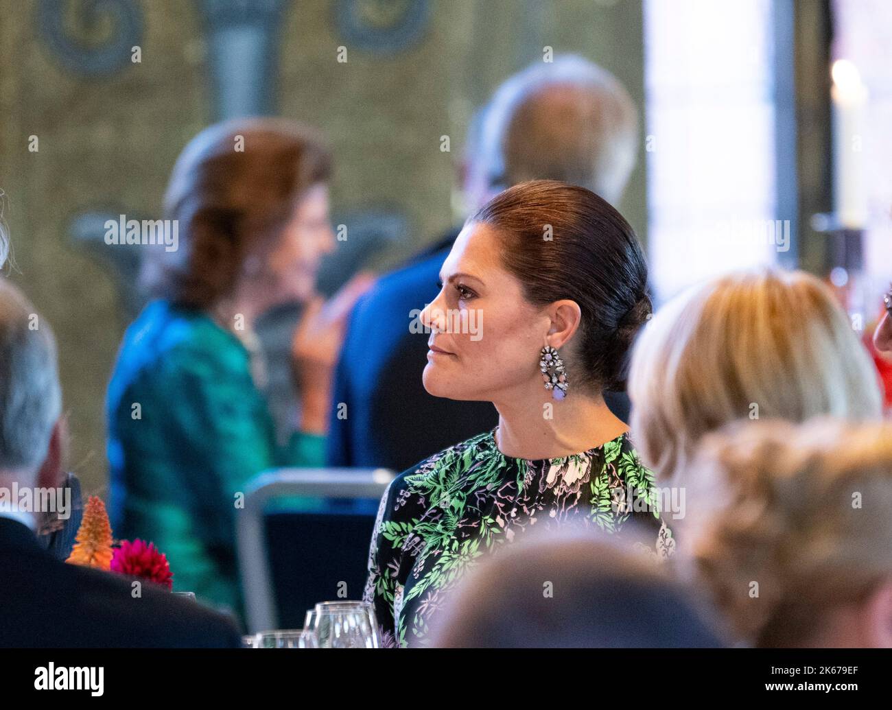Kronprinzessin Victoria bei einem Mittagessen im Stockholmer Rathaus. Der niederländische König und die niederländische Königin sind auf einem dreitägigen Staatsbesuch. Stockholm, Schweden, 12 Oc Stockfoto