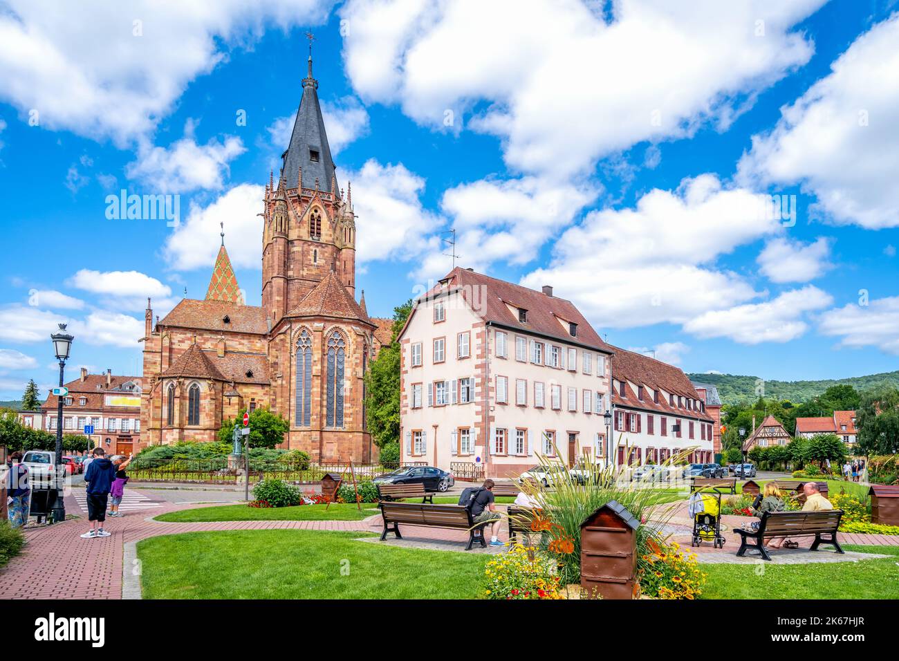 Historische Stadt Wissembourg, Frankreich Stockfoto