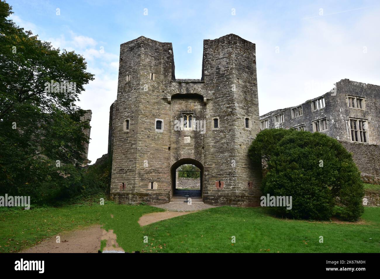 Berry Pomeroy Castle. Stockfoto