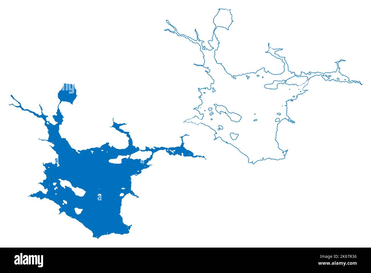 Lokka Reservoir (Republik Finnland) Karte Skizze Lokan