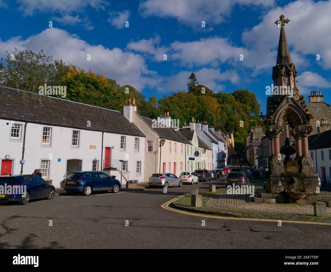 Mercat Cross, Dunkeld High Street, Perthshire Stockfoto