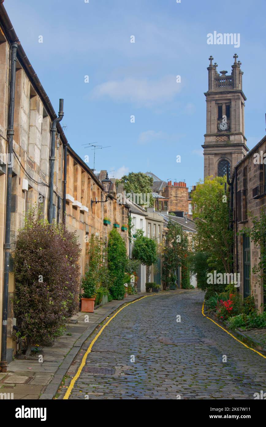 Malerische Circus Lane, Stockbridge, Edinburgh Stockfoto