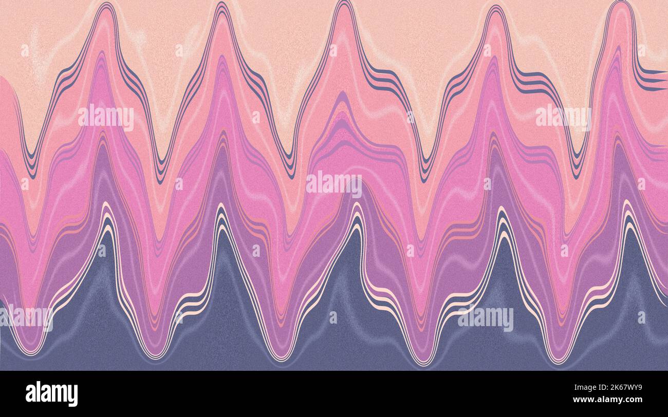 Weiche Retro bunten Hintergrund Muster. Wellige kreative weiche Tapeten. Wellige Tapete mit Retro-Farben Hintergrund für Grafik-Design oder Websites Stockfoto