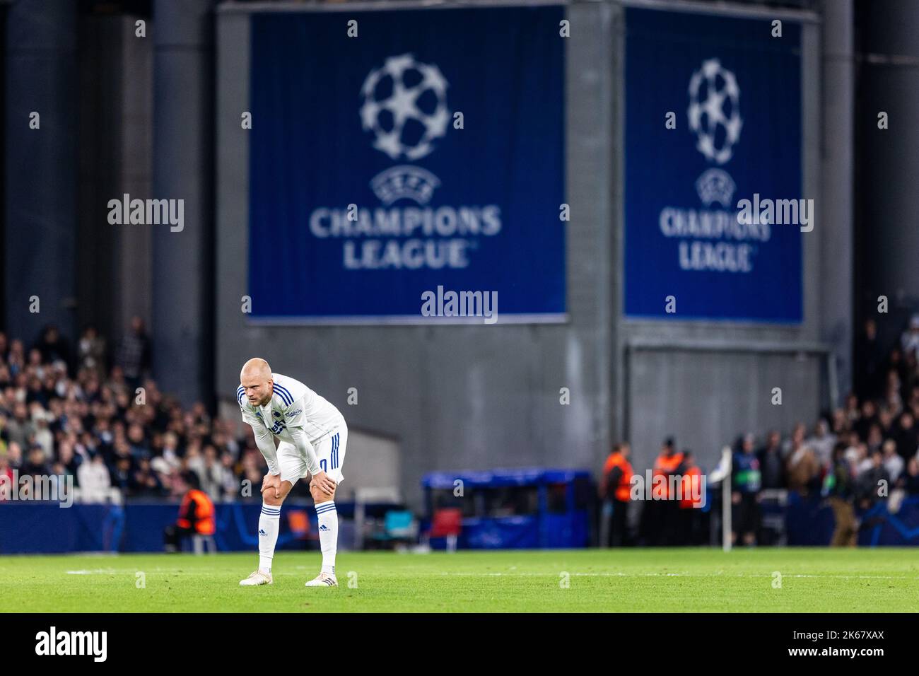 Kopenhagen, Dänemark. 11. Oktober 2022. Nicolai Boilesen (20) vom FC Kopenhagen beim UEFA Champions League-Spiel zwischen dem FC Kopenhagen und Manchester City im Park in Kopenhagen. (Foto: Gonzales Photo/Alamy Live News Stockfoto