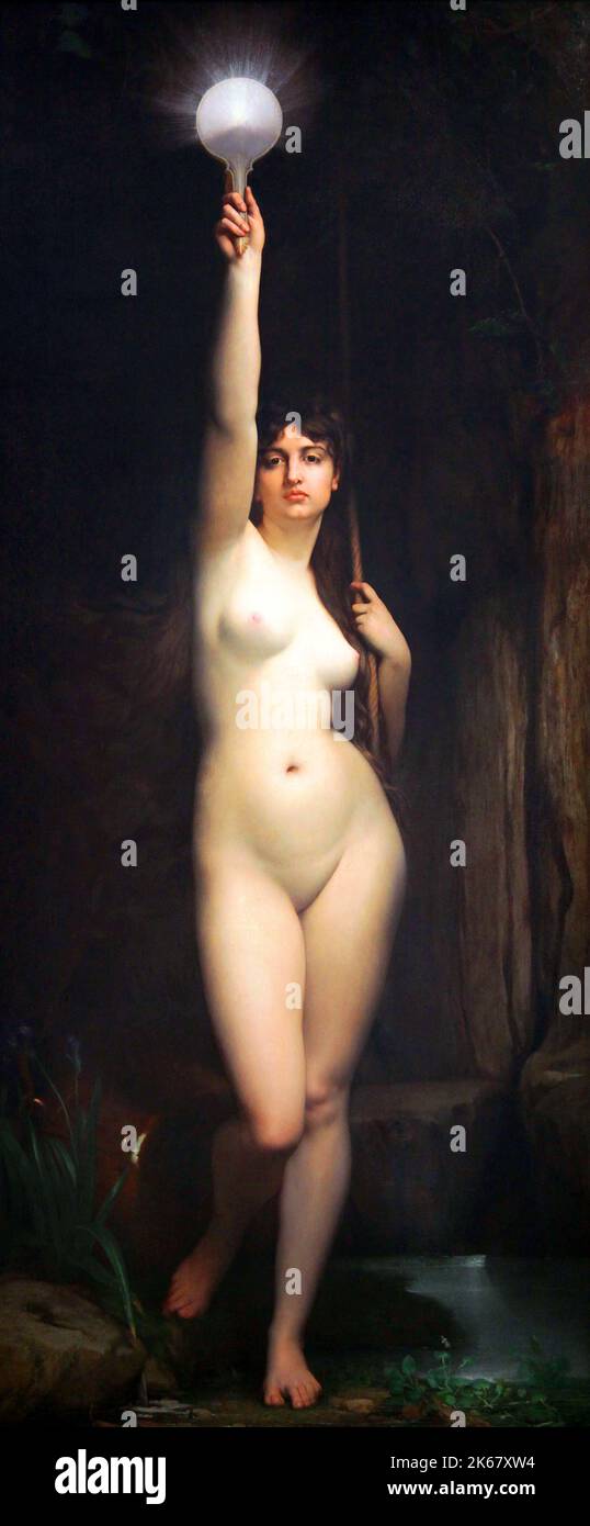 Die Wahrheit / La Vérité (1870) des französischen Malers Jules Lefebvre (1834-1912) Stockfoto