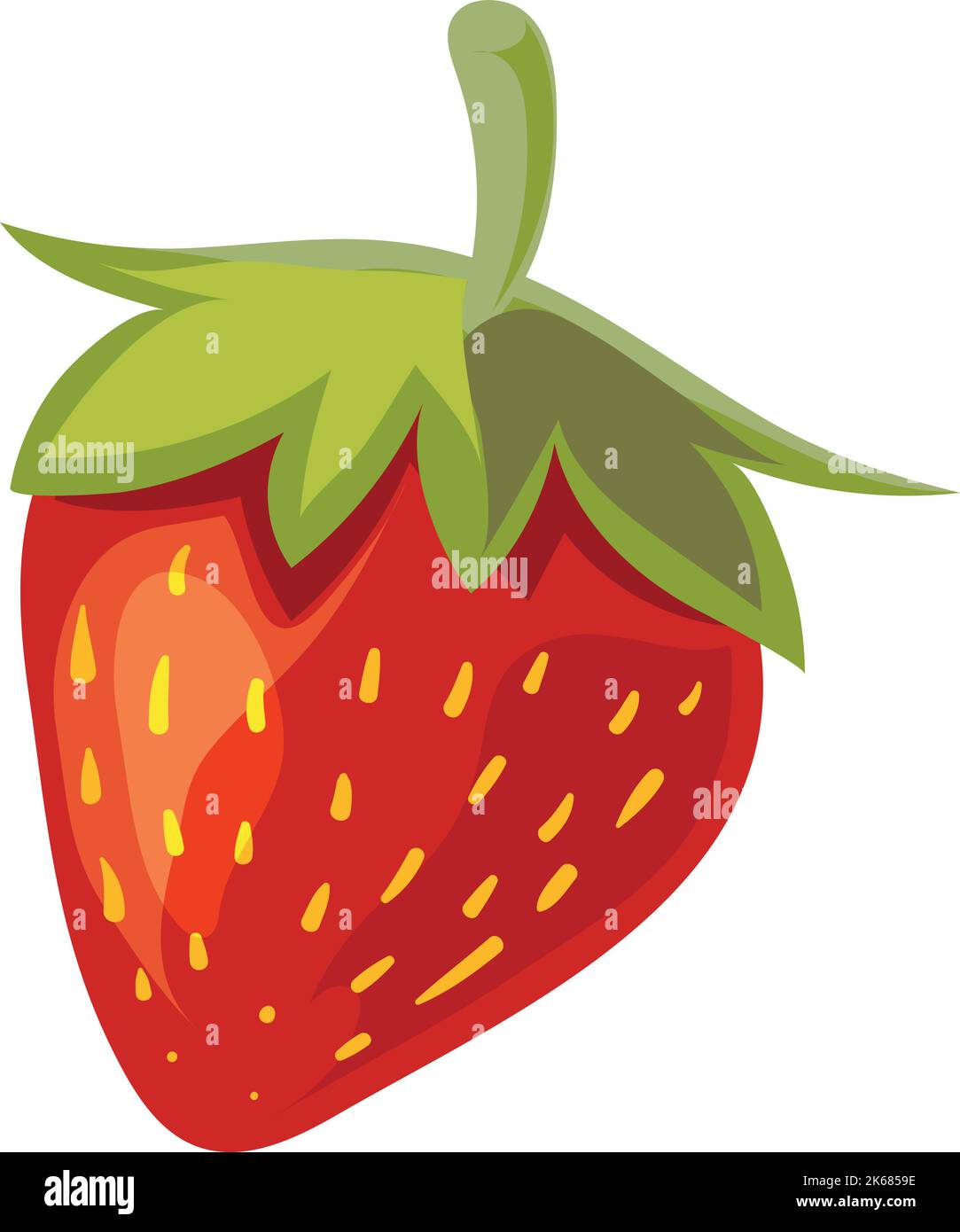 Erdbeersymbol. Rote Sommer reife Cartoon-Beere Stock Vektor