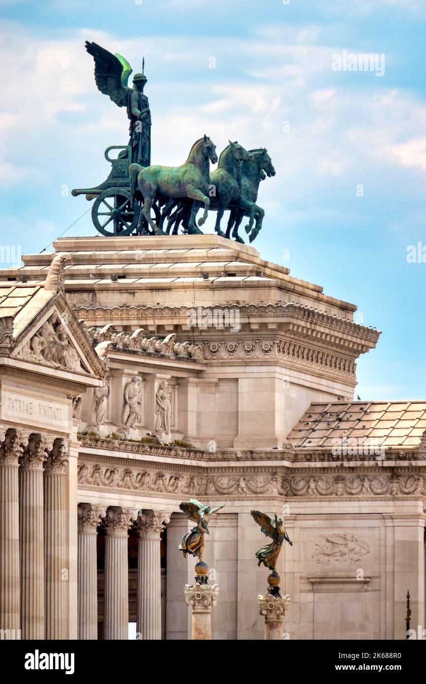 Seitenansicht des Vittoriano, Rom, Italien Stockfoto