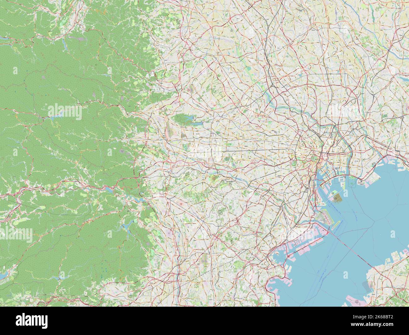 Tokio, Metropole Japans. Öffnen Sie Die Straßenkarte Stockfoto