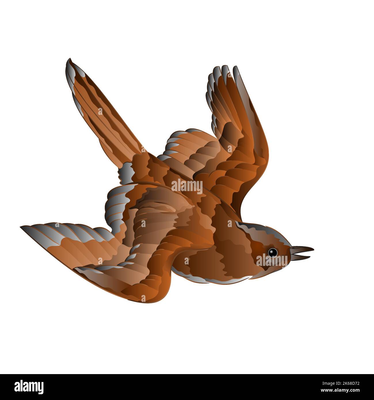 Vogelsperling im Flugvektor Stock Vektor