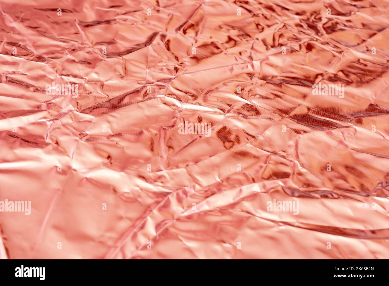 Hintergrund mit abstrakter Textur Rosa zerknittertes Papier Stockfoto
