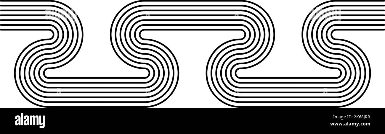 Geometrische Retro-Bordüre im Stil der Jahrhundertwende Stock Vektor