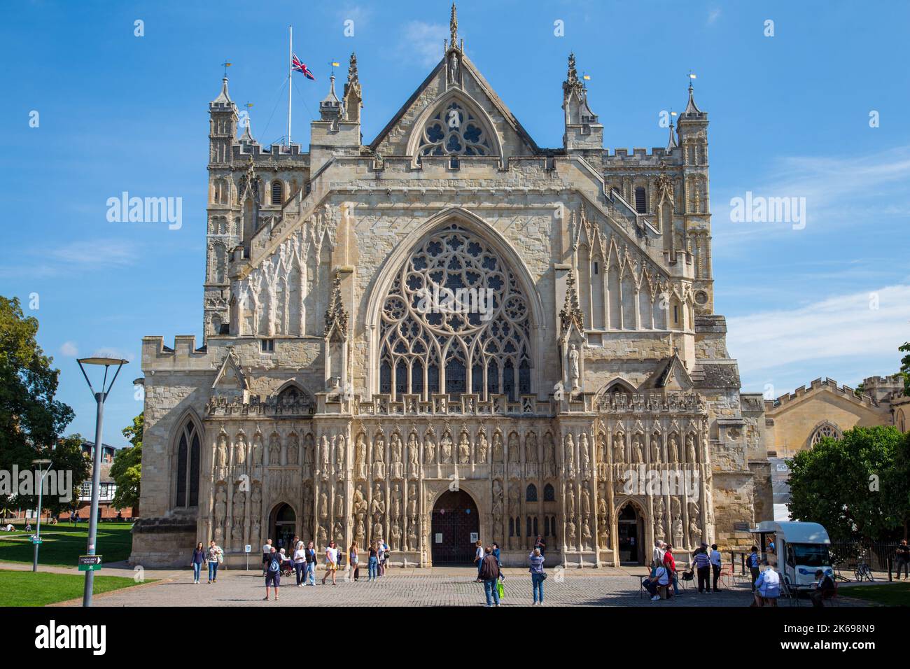 Exeter Kathedrale, Exeter, Devon Stockfoto