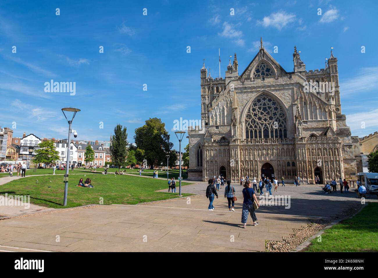 Exeter Kathedrale, Exeter, Devon Stockfoto