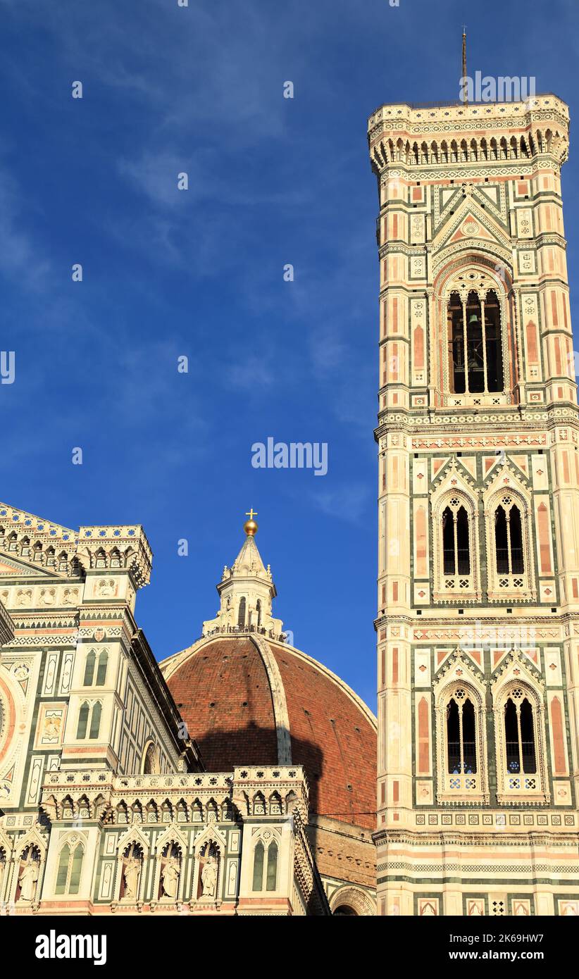 Detail der Duomo di Firenze, Kathedrale Santa Maria del Fiore, Florenz Stockfoto