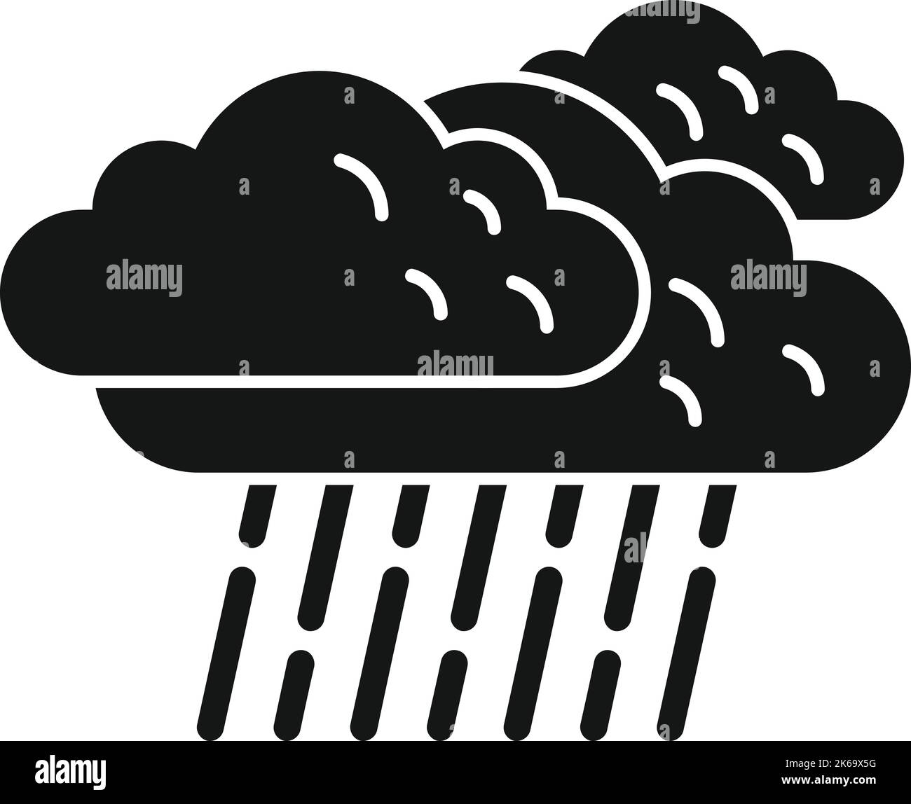 Symbol für Regenwolke einfacher Vektor. Wolkiger Regen. Sky Day Stock Vektor