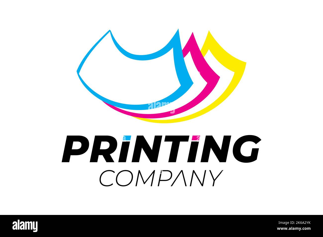 Logo des Druckunternehmens für das Druckgeschäft Stock Vektor