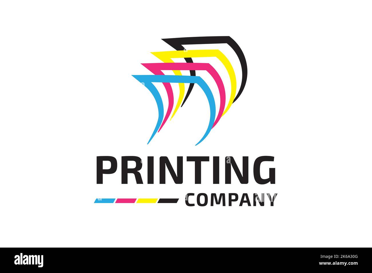 Abstrakter Druck Company Logo Design Stock Vektor