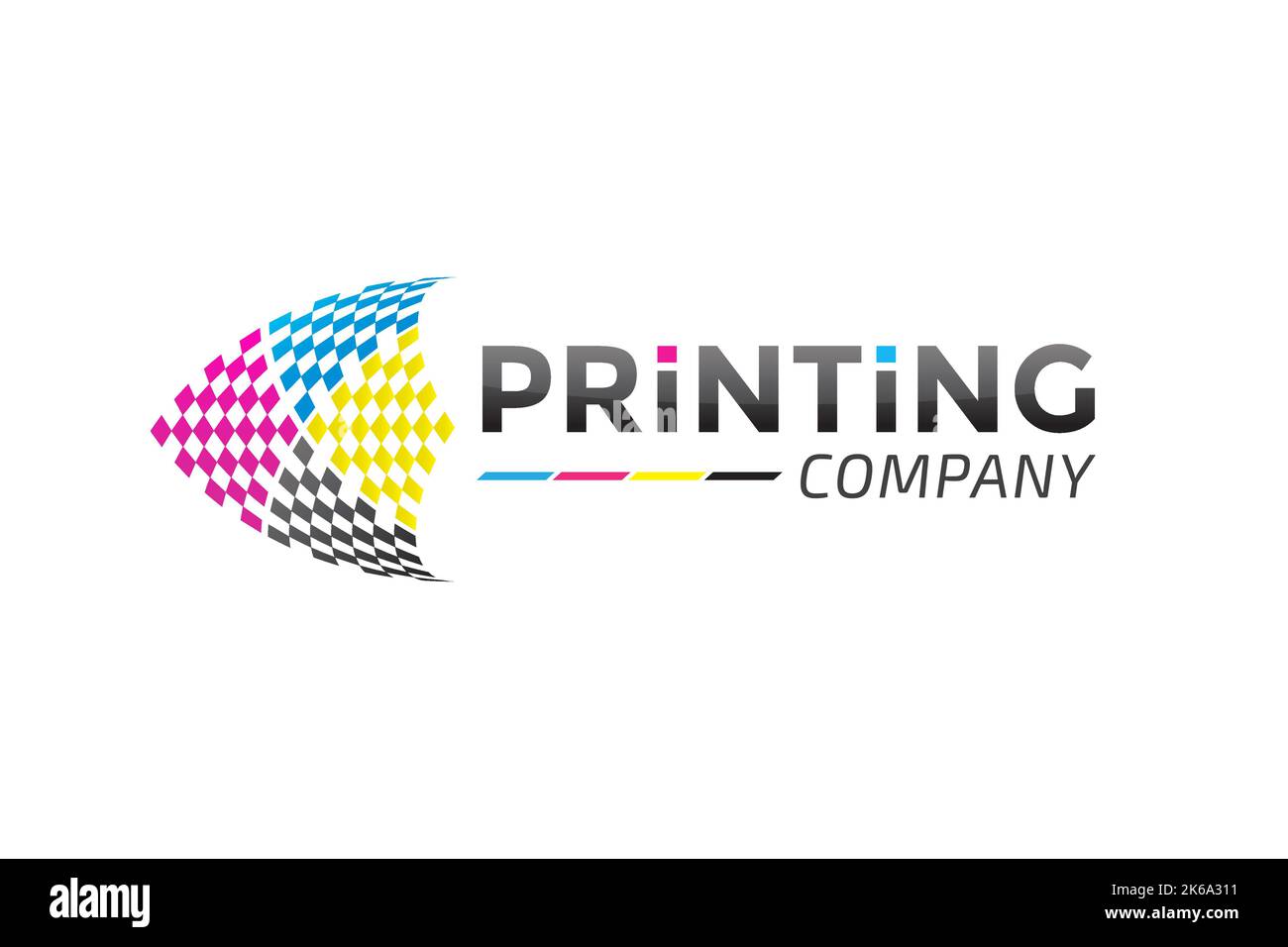 Abstrakter Druck Company Logo Design Stock Vektor