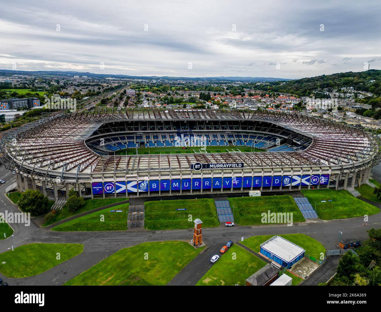 Murrayfield Stadium in Edinburgh - EDINBURGH, SCHOTTLAND - 4. OKTOBER 2022 Stockfoto
