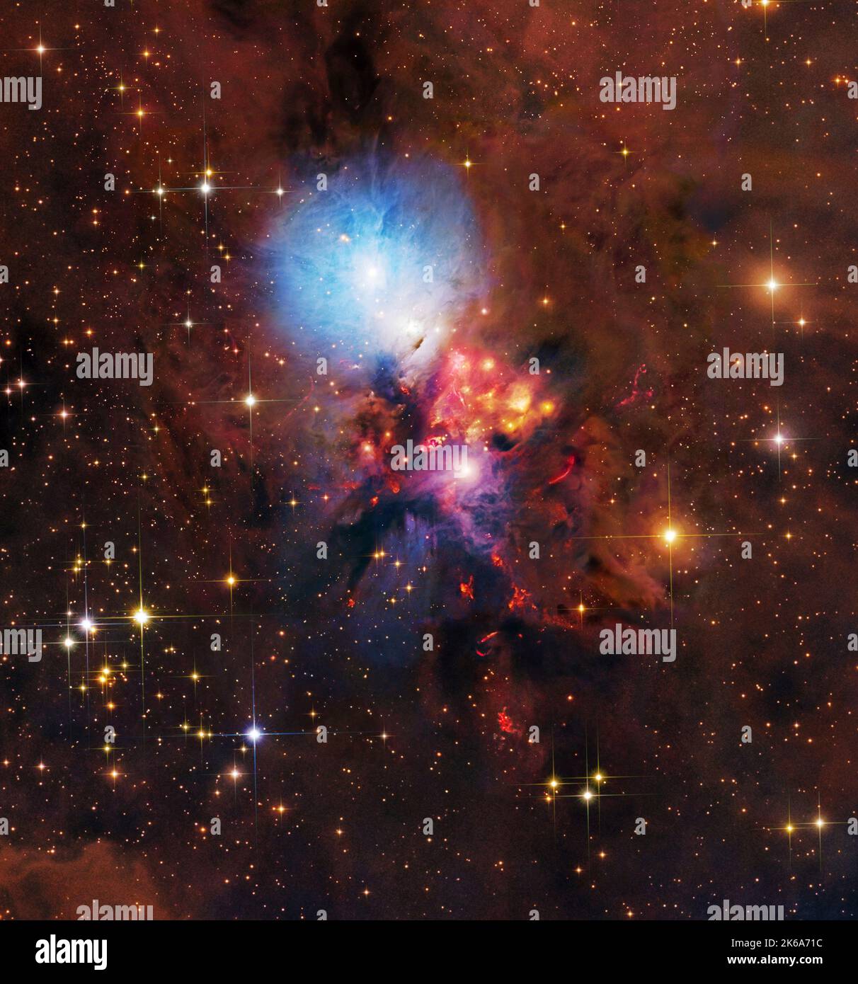 NGC 1333, Sternentstehung in Perseus. Stockfoto