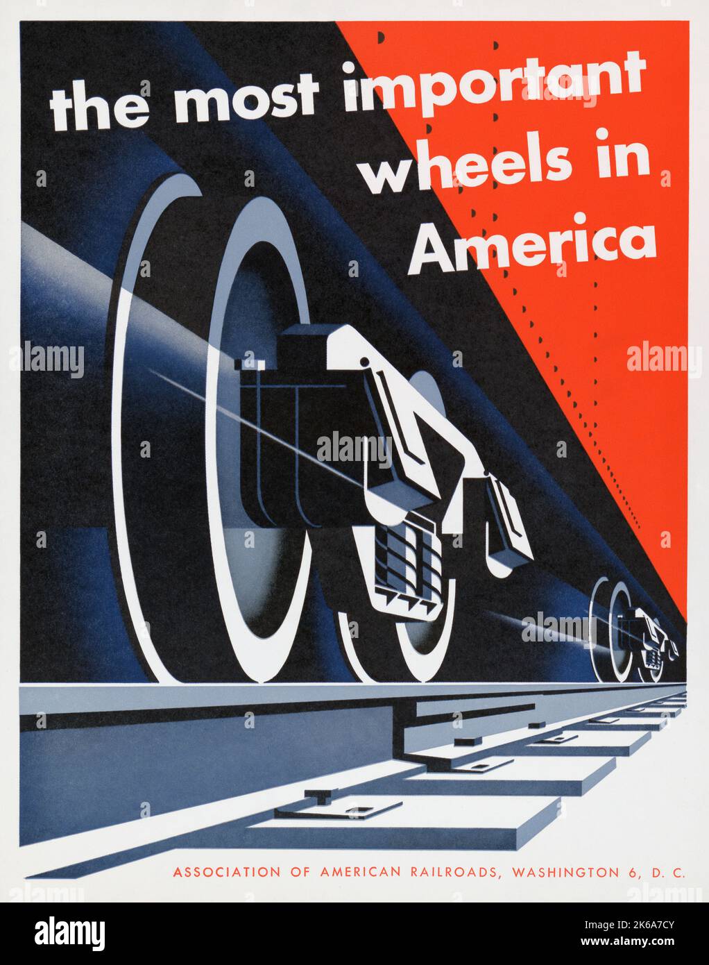 Vintage-Druck der Geschichte der US-Eisenbahn des amerikanischen Eisenbahnverkehrs. Stockfoto