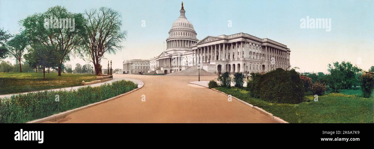 1898 Fotodruck des Capitol in Washington D.C. Stockfoto