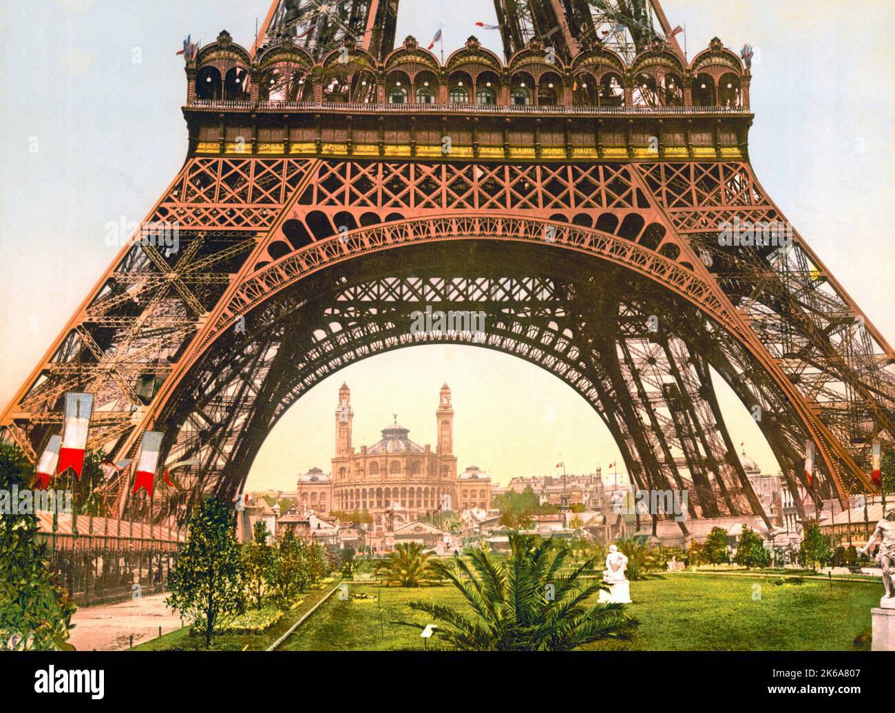 Der Eiffelturm und der Trocadero in Paris, Frankreich. Stockfoto