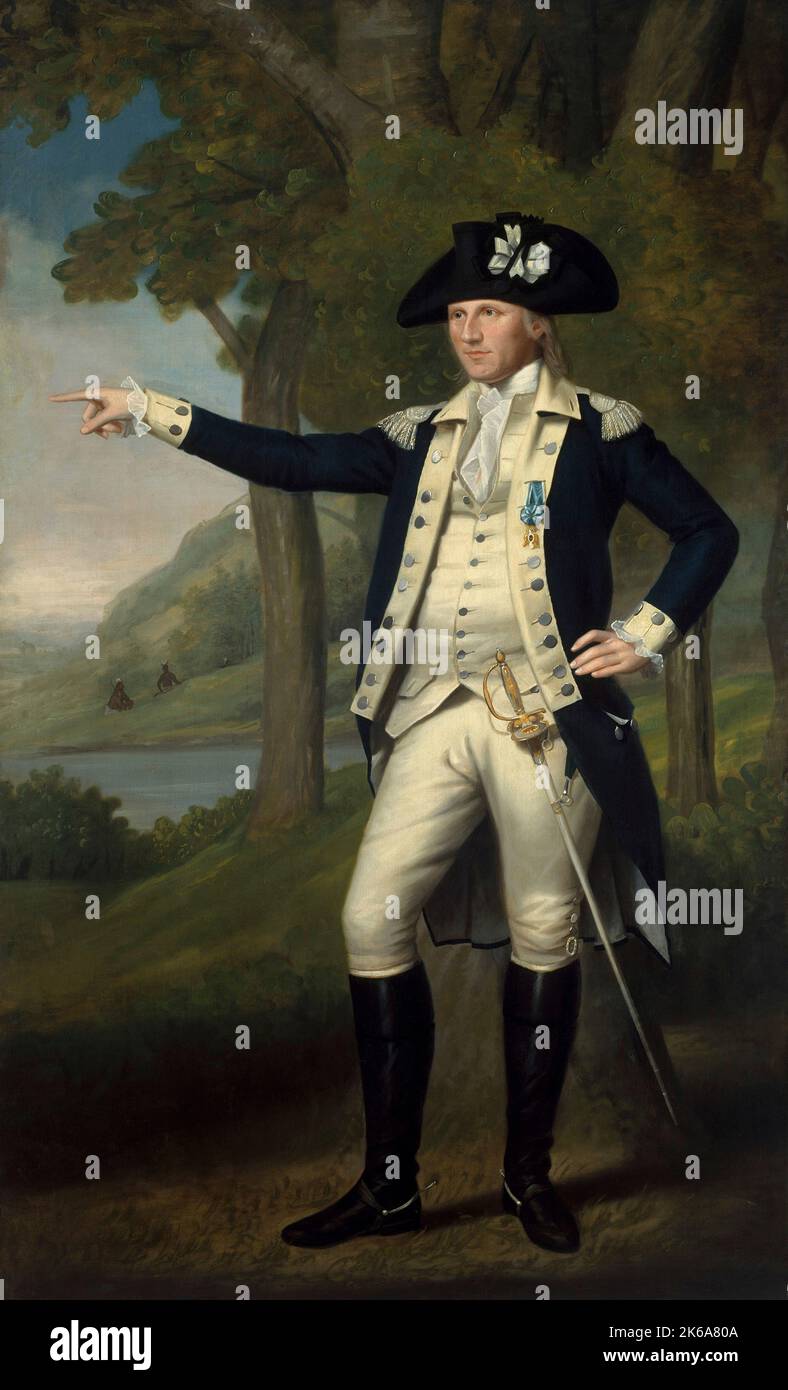 Gemälde von Marinus Willett aus dem 18.. Jahrhundert, einem amerikanischen Soldaten und politischen Führer. Stockfoto