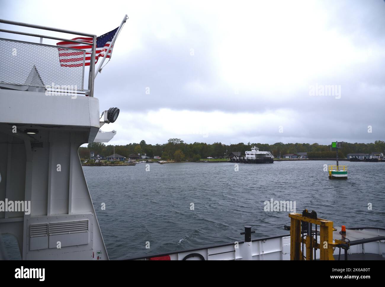 Die Fahrt mit der Fähre nach Washington Island, Wisconsin, USA Stockfoto